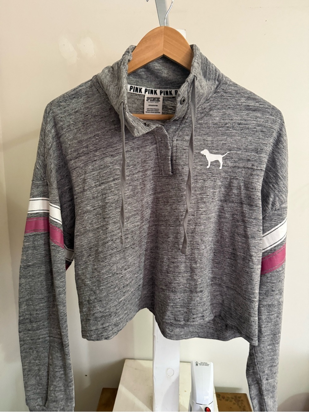 Victoria's Secret PINK Cropped Varsity Sweatshirt